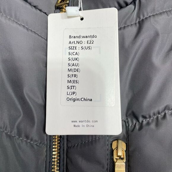 Wantdo Vest Womens Puffer Black Full Zip Ladies Small New - Picture 4 of 7